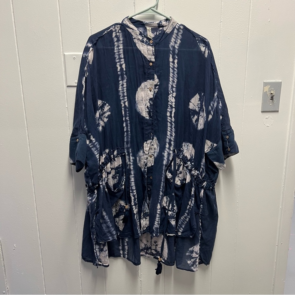 Intimately Free People XS/S Blue Tie Dye Tunic